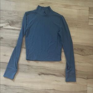 American Eagle Outfitters Slate Blue Long Sleeve Top